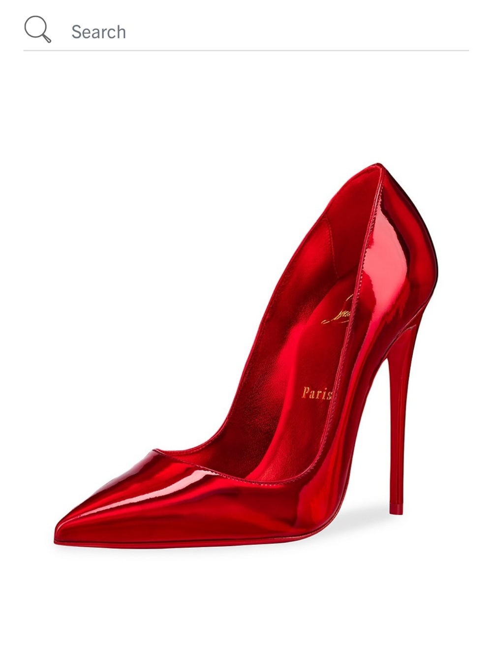 Christian Louboutin Red Patent Leather Pointed-Toe Stiletto